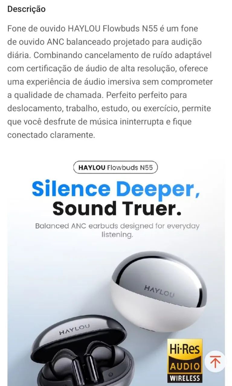 Fone bluetooth TWS HAYLOU FLOWBUDS N55  - Foto 2