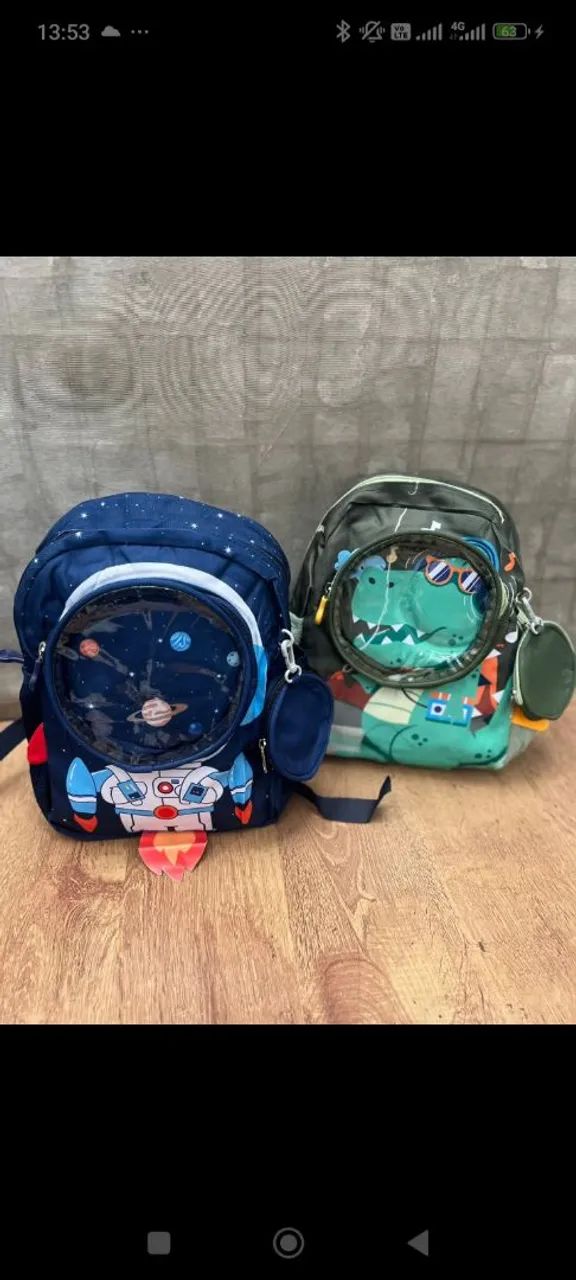 Bolsas infantis de animação