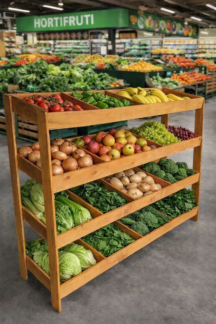 Expositor de Hortifruti de Madeira  - Foto 2