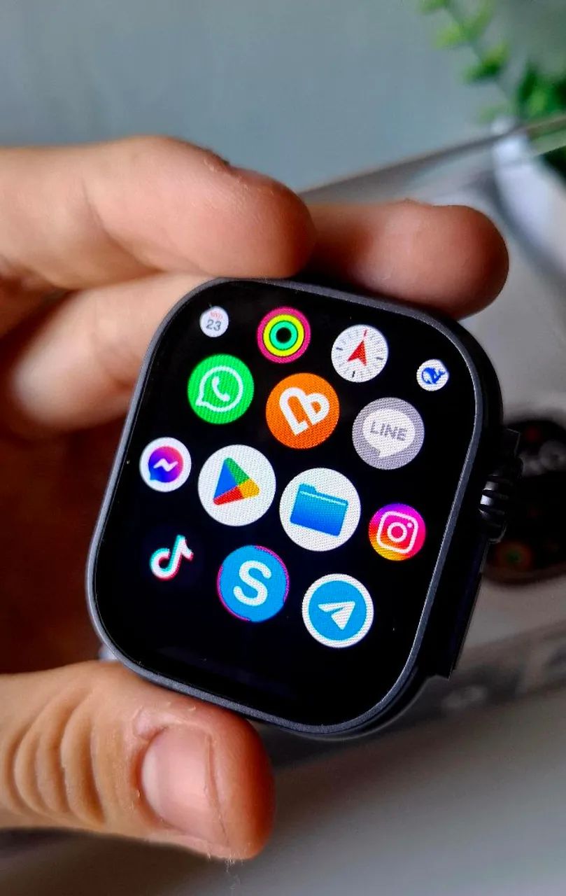 SmartWatch Ultra AI 3 CHIP + ANDROID + 4 PULSEIRAS 