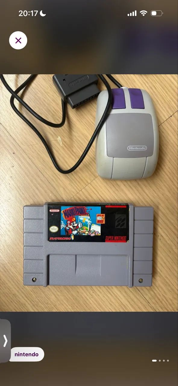 Jogo mario paint com mouse super nintendo snes