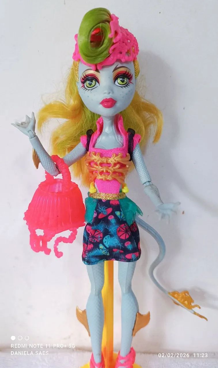 Boneca Monster High Lagoona Blue/Jinafire Long Freaky Fusions Lagoonafire (2014) completa  - Foto 3