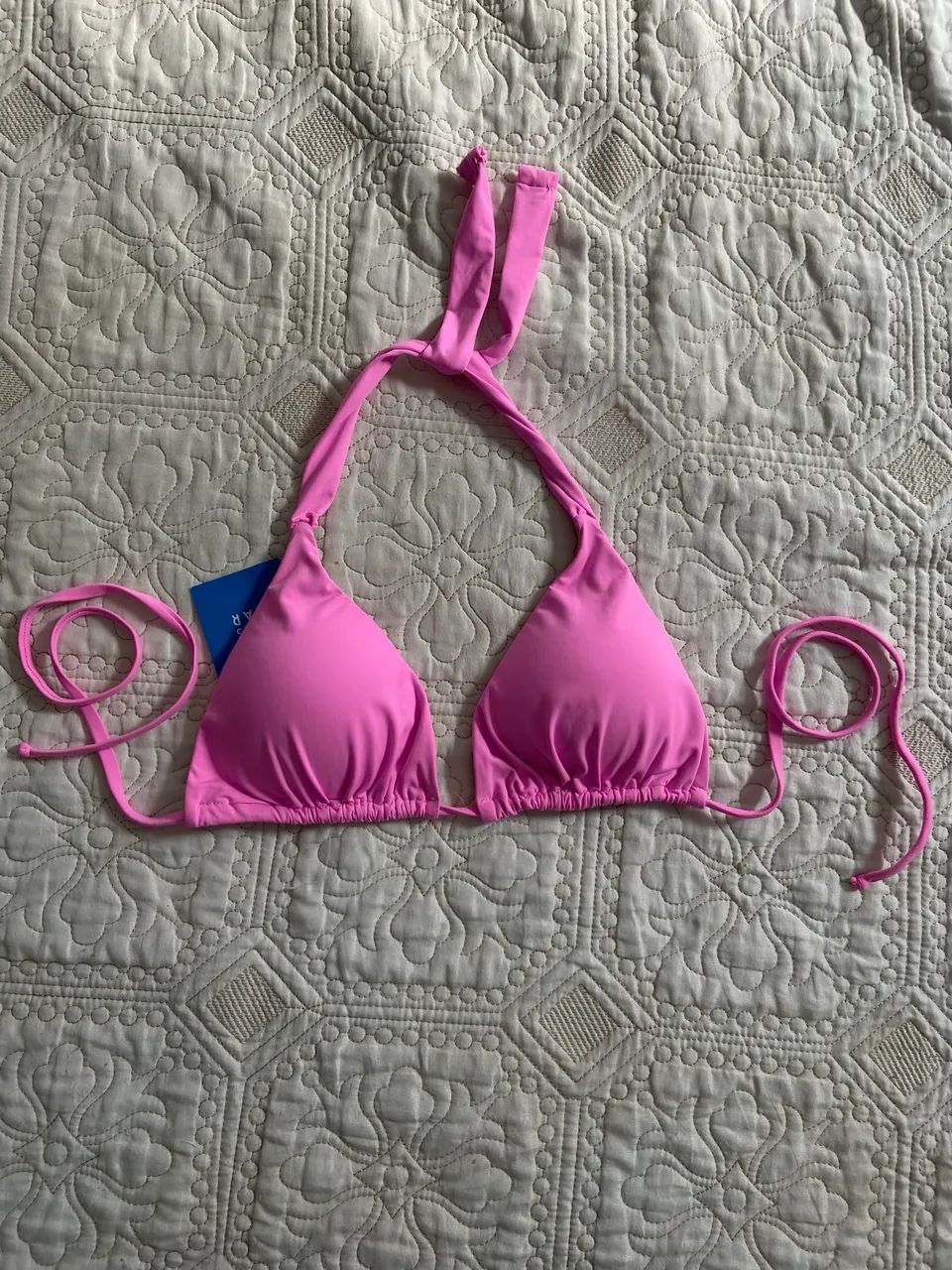 Biquíni top cor de rosa chiclete tamanho g com bojo 