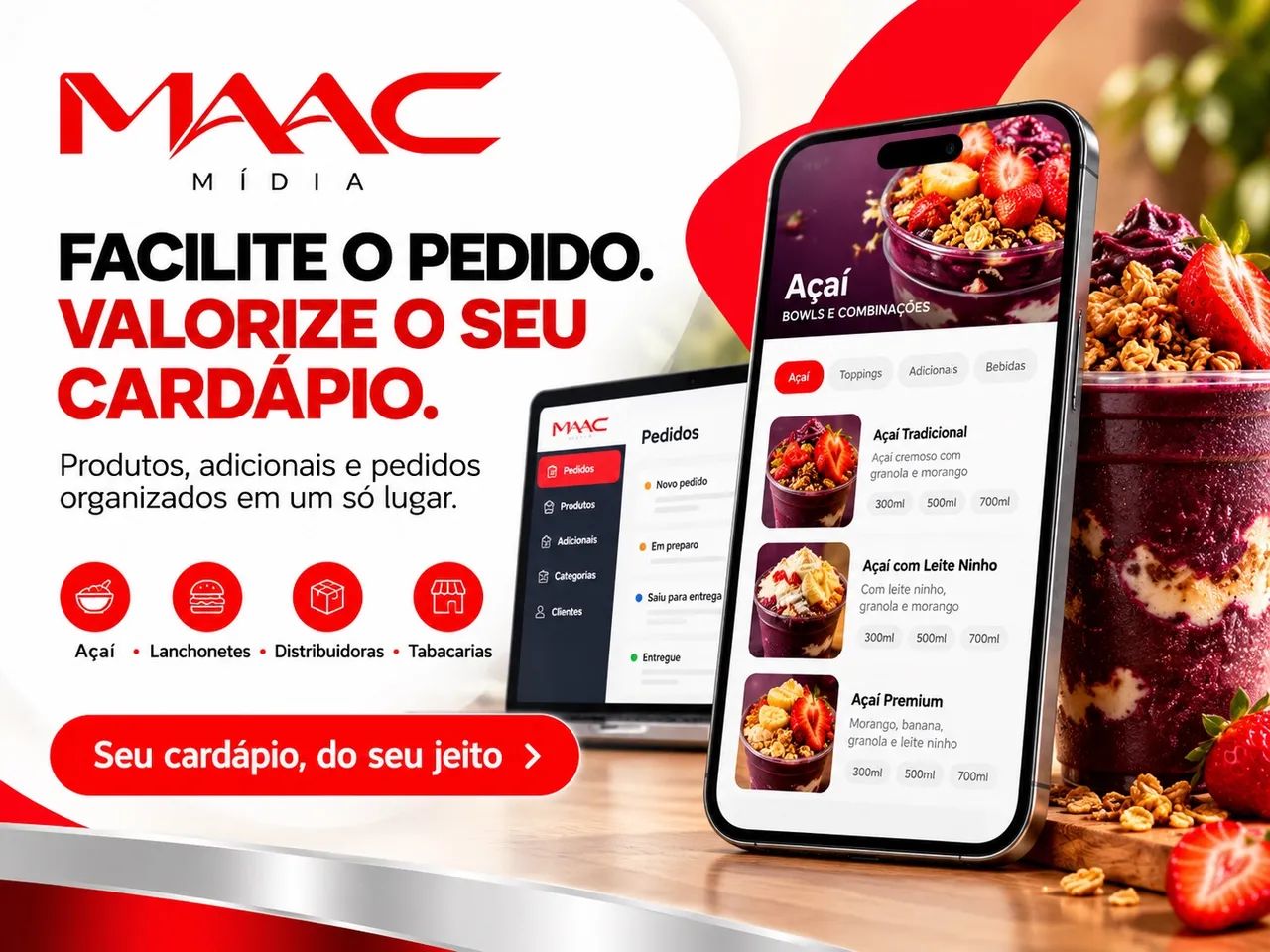 App de pedidos e gestão personalizado