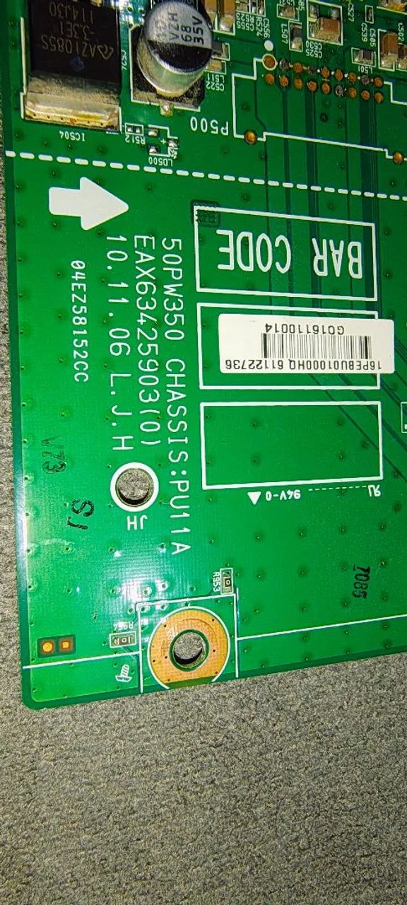 PLACA TV LG 42PT250B EAX63425903(0)<br><br>50PW350 CHASSIS - Foto 5