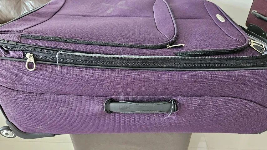 Mala Samsonite Grande com Rodas Giro 360º em Tecido - Foto 4