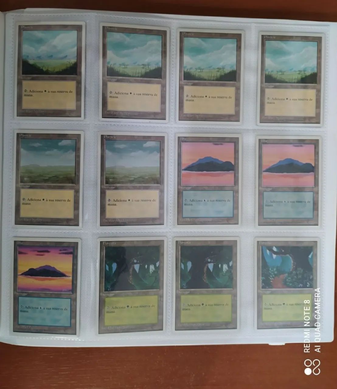 Card Magic The Gathering 16 terrenos ano 1995