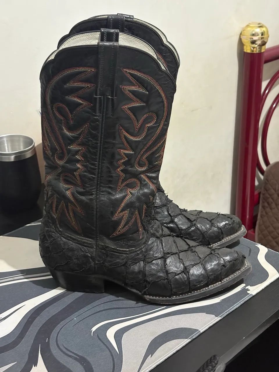 Bota de couro de pirarucu  - Foto 3