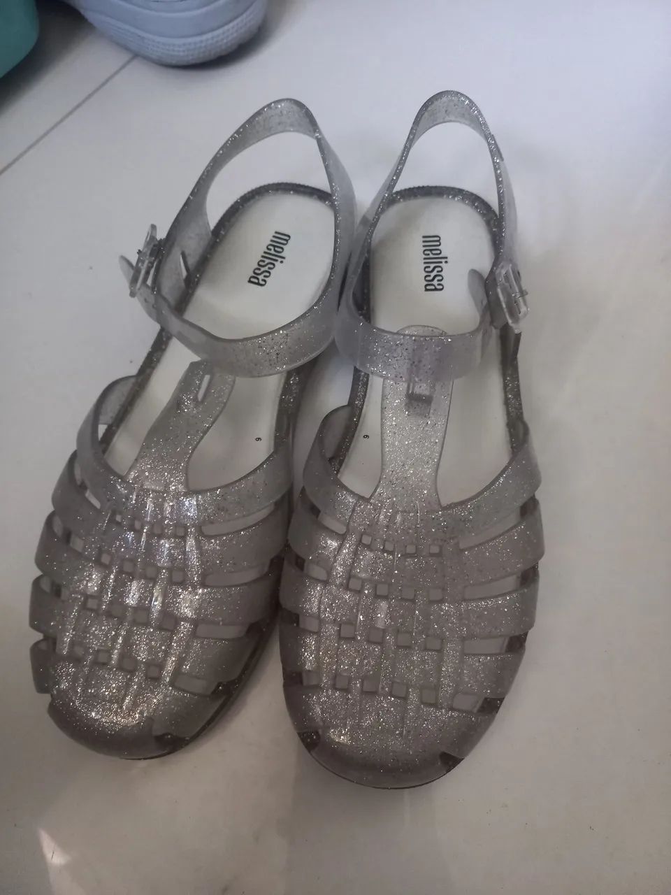 Melissa transparente com gliter,tamanho 36/37