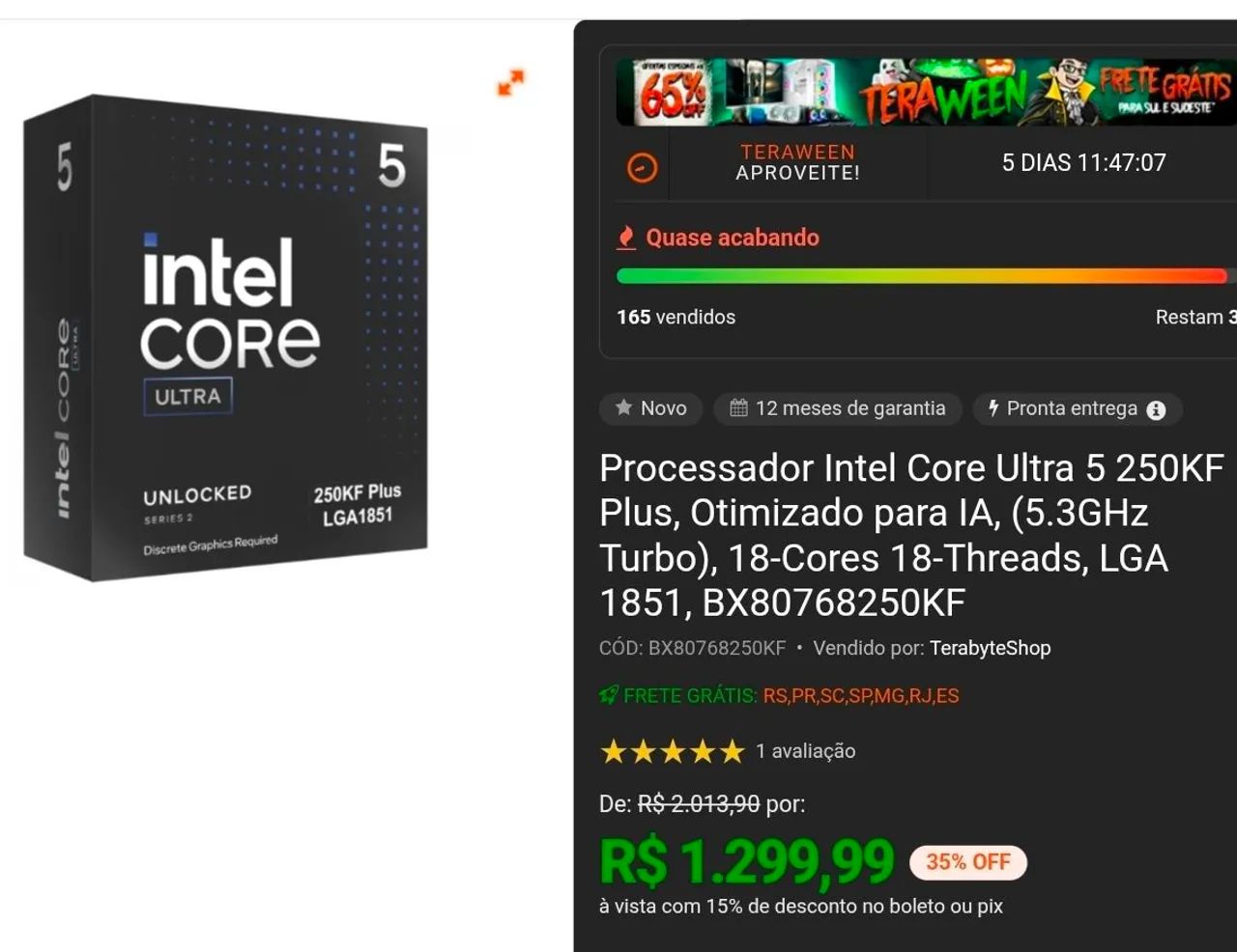 Intel core ultra 5 250kf Plus novo 18 nucleos - Foto 2