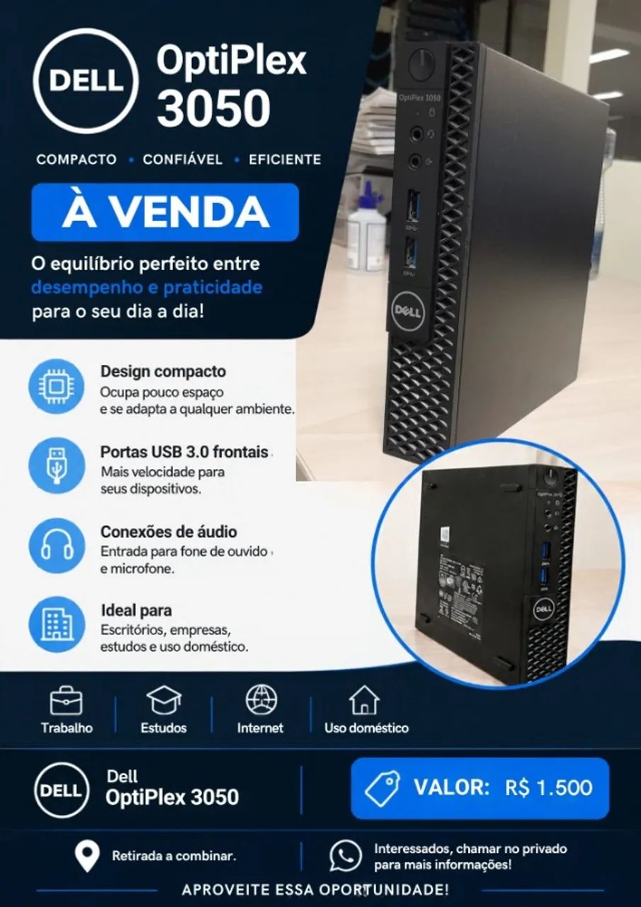 Mini Computador Dell Optiplex 3050