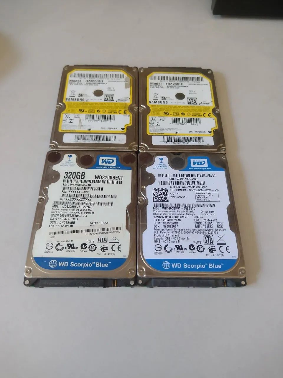 Kit - 4 HDs para notebook