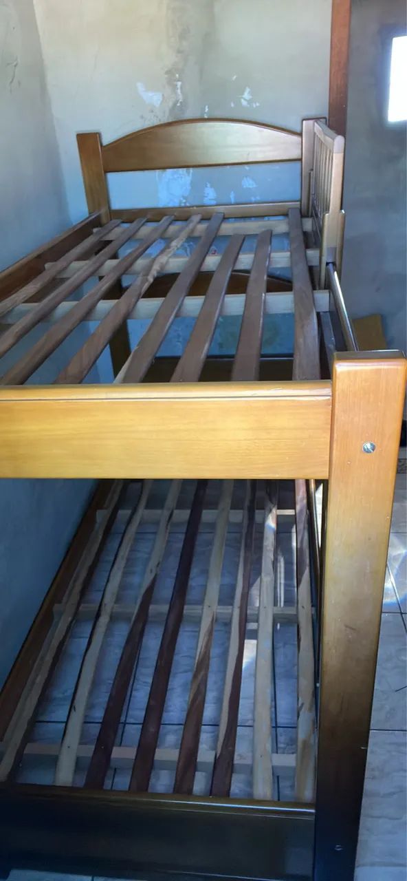 Cama beliche de madeira maciça reflorestada  - Foto 2