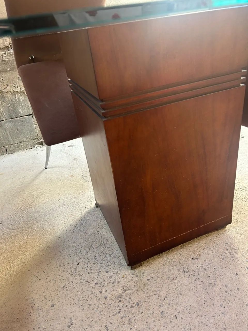 Mesa de madeira e vidro  - Foto 2