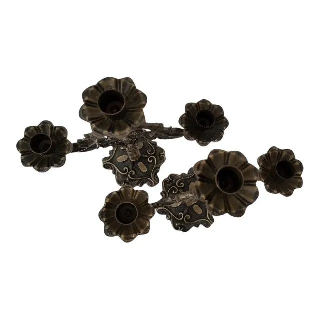 Antigo Par Candelabro Bronze 3 Velas - Belíssimo - Foto 3