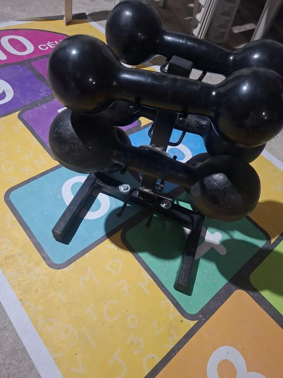 Halteres com suporte 