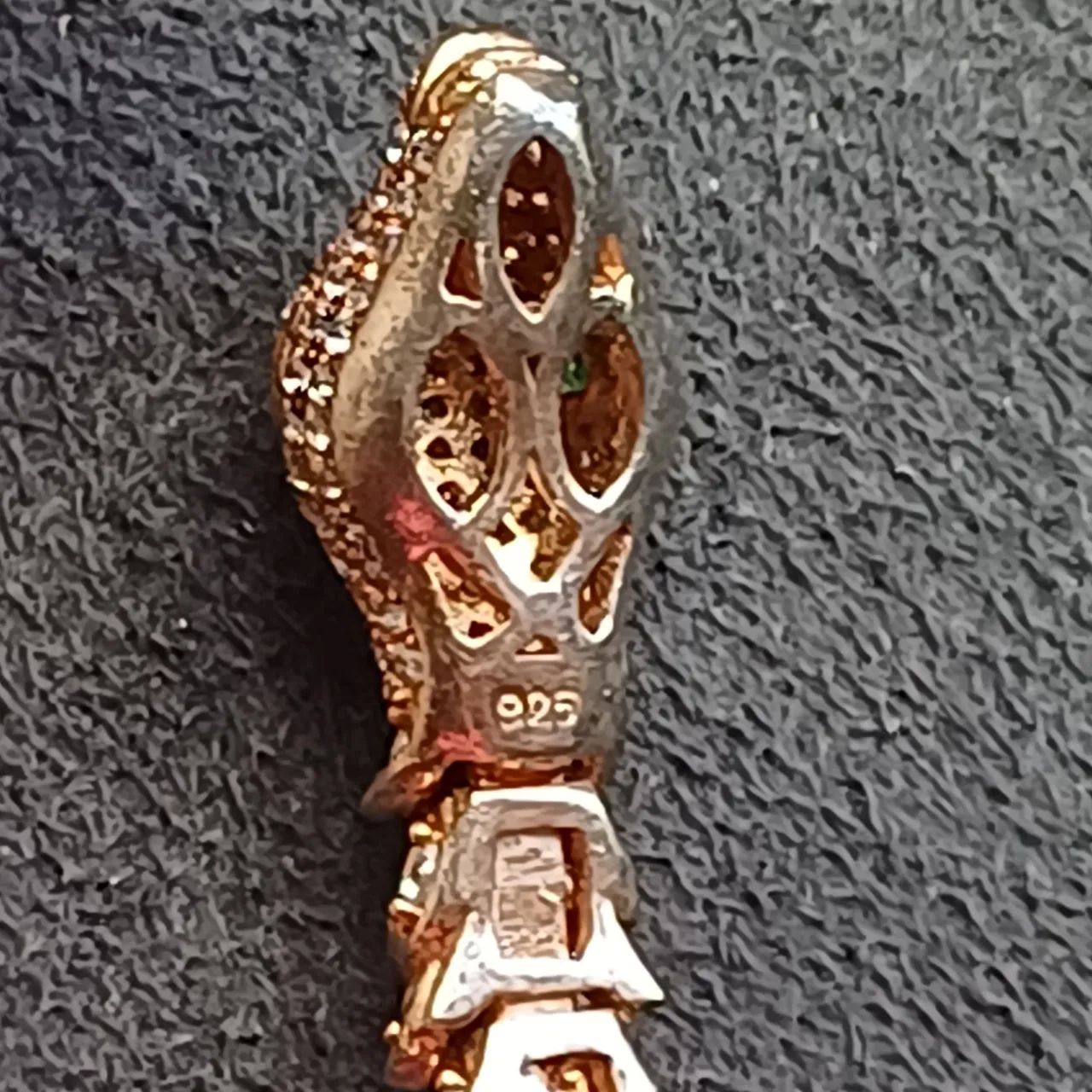 Pulseira serpente de prata 925 banhada a ouro 18k - Foto 3
