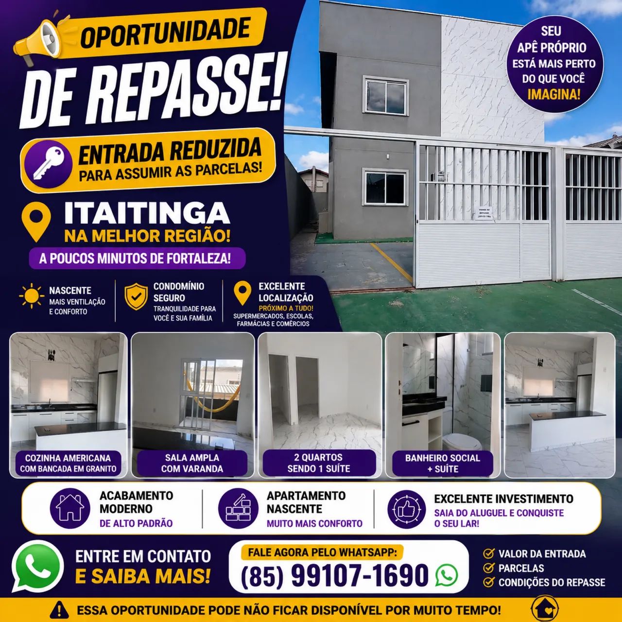 OPORTUNIDADE DE REPASSE EM ITAITINGA!
