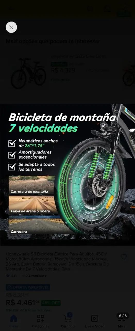 Bicicleta Elétrica  - Foto 3