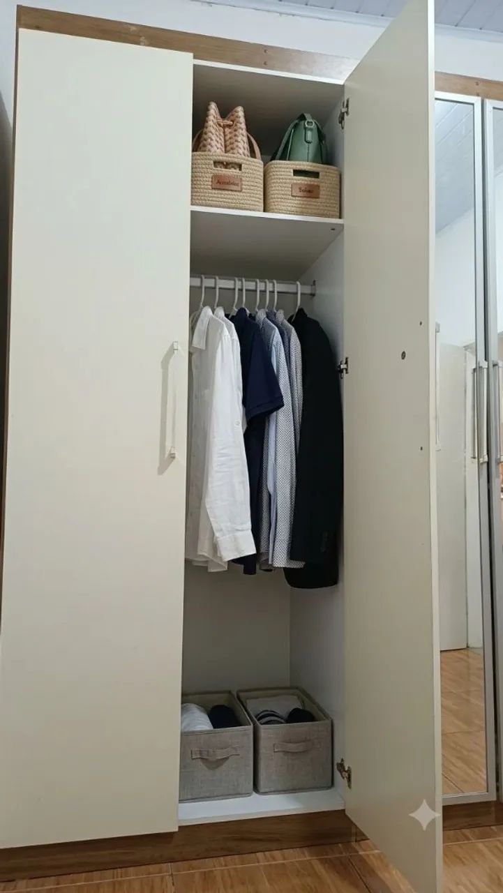 GUARDA-ROUPA GRANDE DE CASAL COM ESPELHO GRANDE  - Foto 3