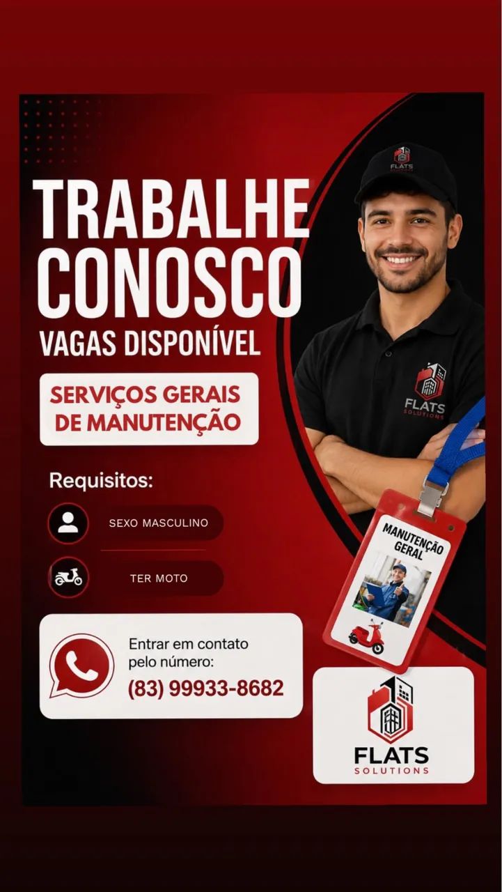 Vaga de emprego Manutençao 