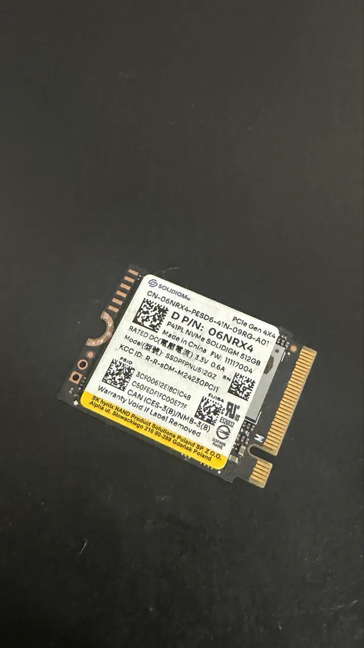 Nvme 512gb dell Pcie 4.0 Gen4x4