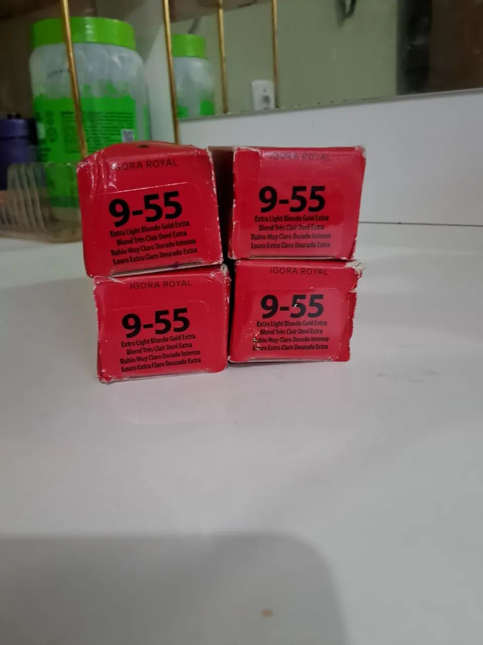 Kit 4 tintas Igora 9.55 (Loiro dourado) - Foto 4