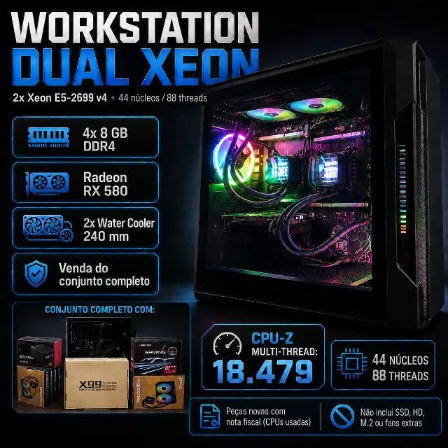 【NEC】Express5800 Xeon CPU2基 16GB office有 Workstation Dual Xeon E5-2699 v4 44 Nucleos 88 Threads 32GB DDR4