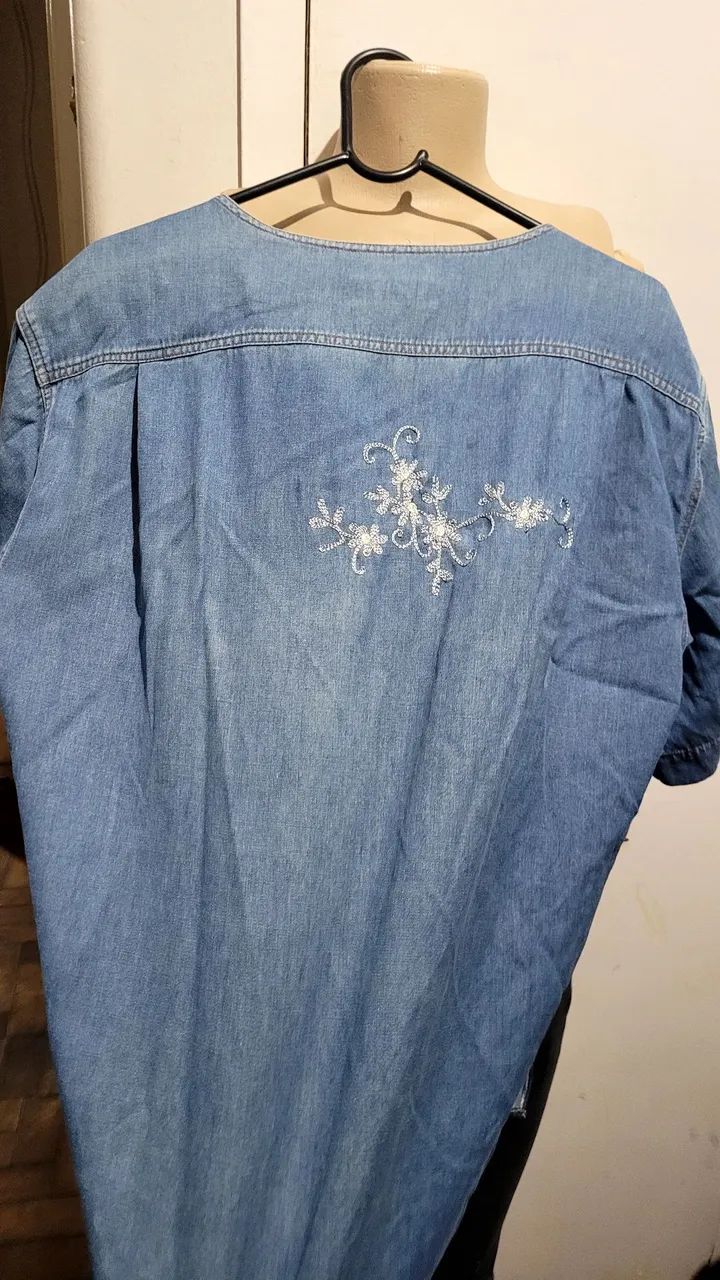 Blusa  jeans Pierre cardin vintage g - Foto 3