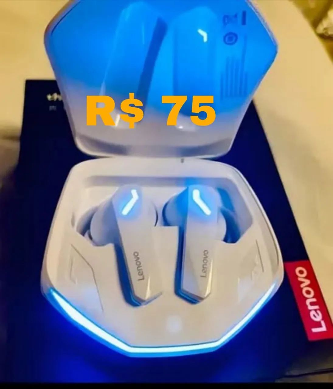 Fone bluetooth Lenovo Gm2 Pro R$ 75