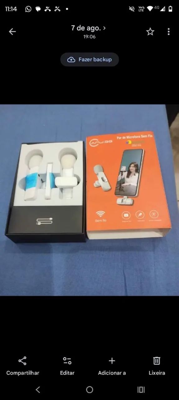 ? PAR DE MICROFONES SEM FIO PARA CELULAR 21 - Foto 2