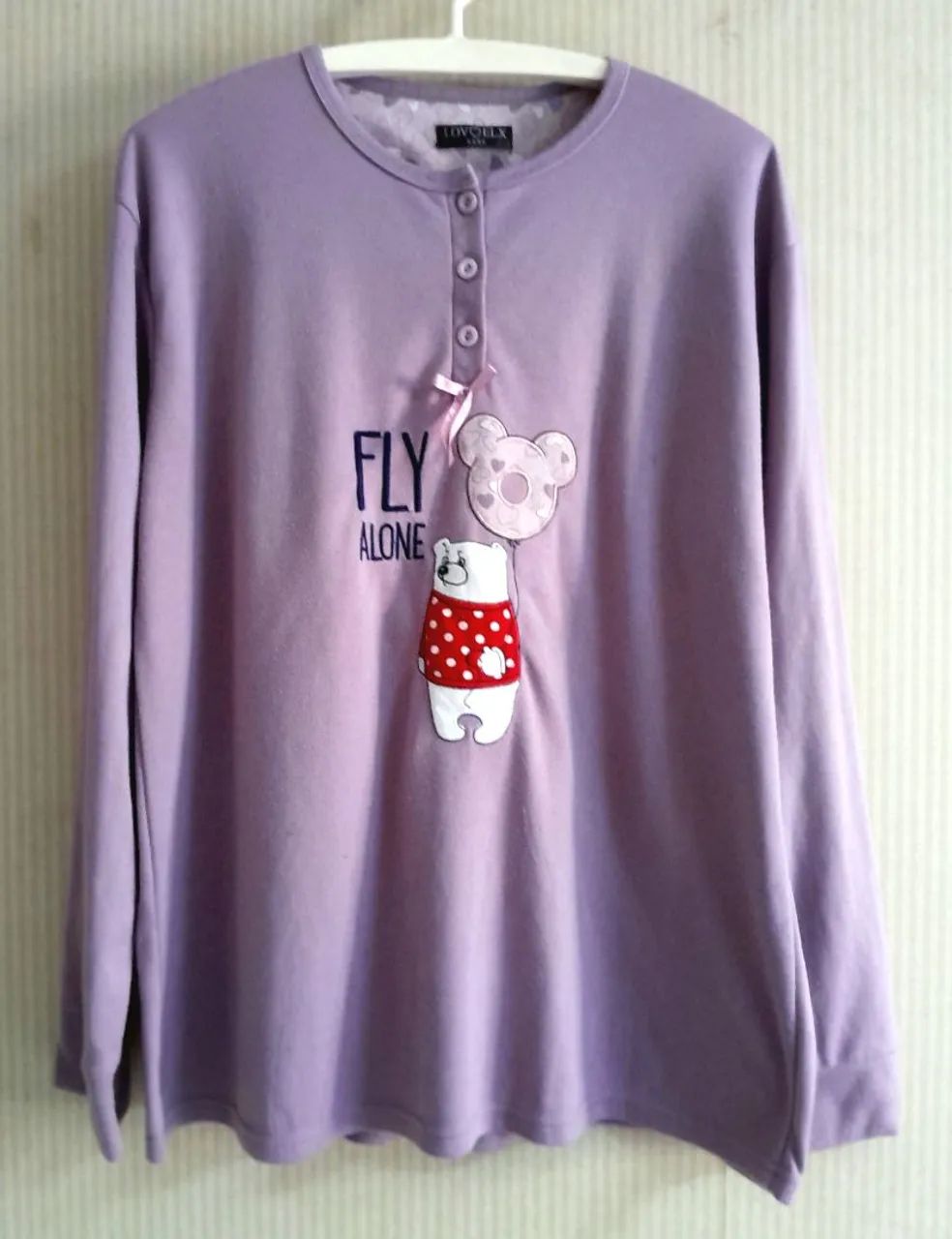 01 Camisa Moleton Roxa (Extra G) (R$ 50)