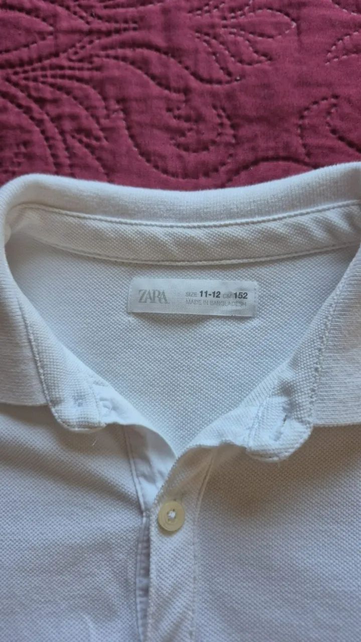 Camisa Zara Branca com Gola de Botão ? Semi-Nova - Foto 3