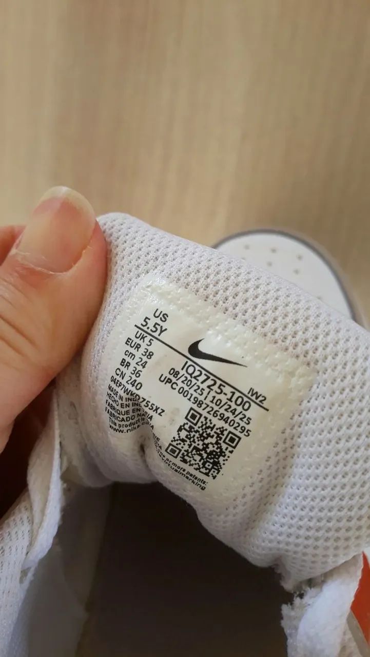 Tênis Nike borough original  Branco com Cinza - Foto 4
