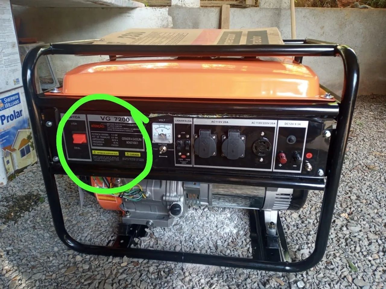 GERADOR VUCAN VG7200 PARTIDA MANUAL USADO UMA VEZ SEMI NOVO PREÇO DE OPORTUNIDADE R$ 3700  - Foto 3