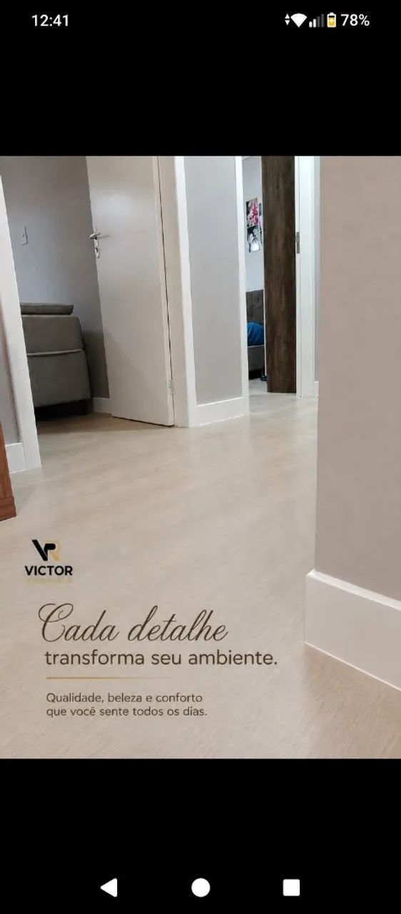 Pisos vinilicos, laminados e rodapés.