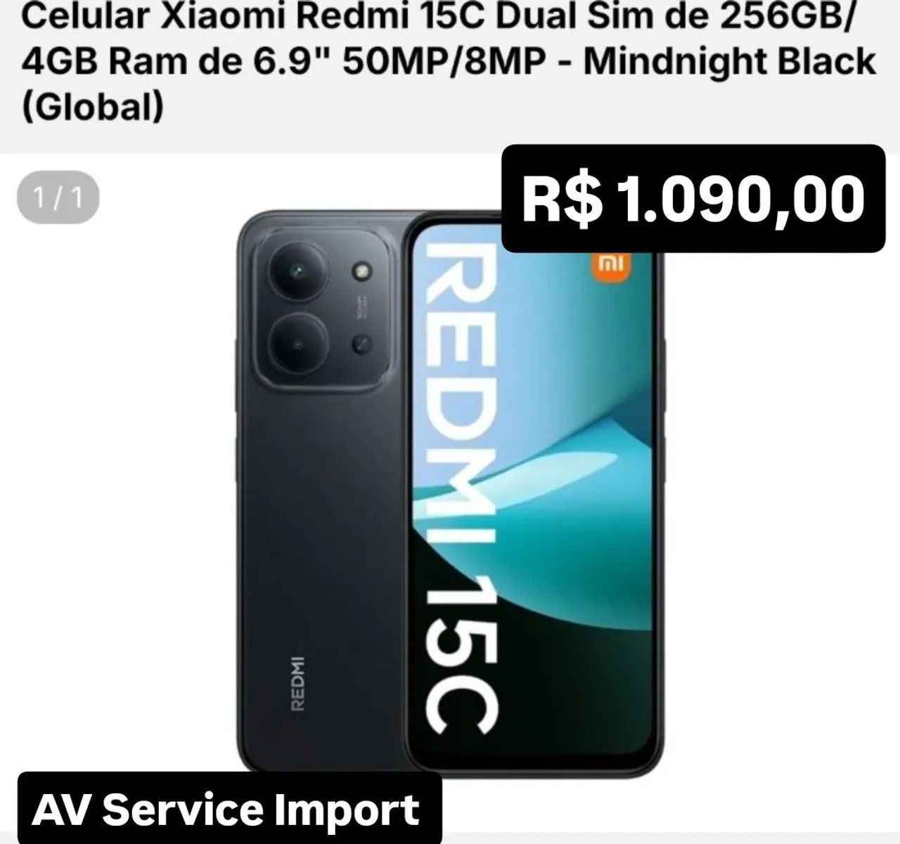Celular xaiomi redmi 15 c - AV Service Import 
