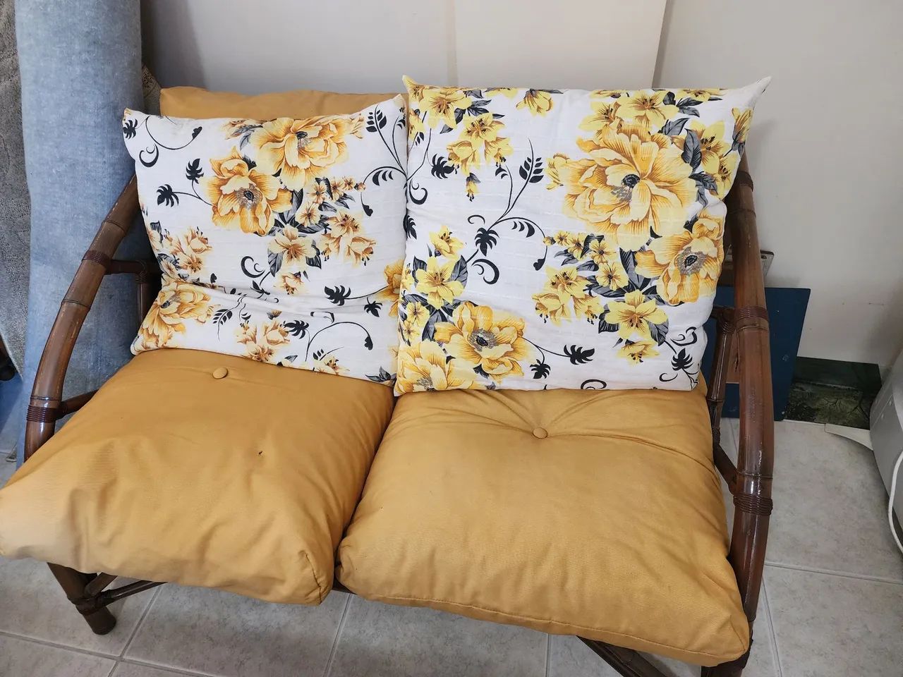 Conjunto sofá  bambu