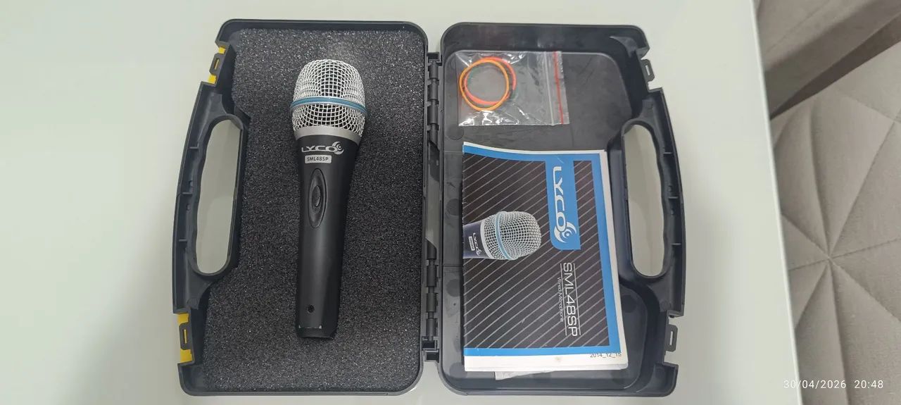 Microfone Profissional Lyco SML48SP - Com Maleta Rígida - Semi-novo