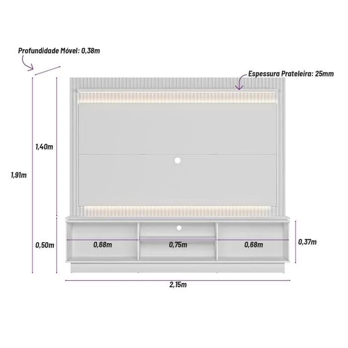 Home Guararapes Linea Brasil, ideal para TVs até 75 Polegadas - Entrega Imediata; - Foto 3