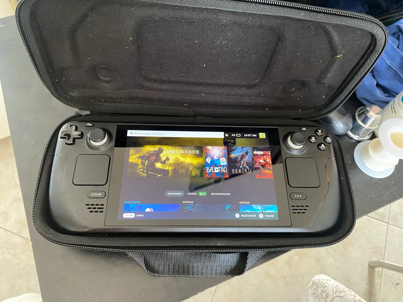 Steam Deck 64gb + SD 512gb - TOP! (Aceito Olx pay) - Consoles de