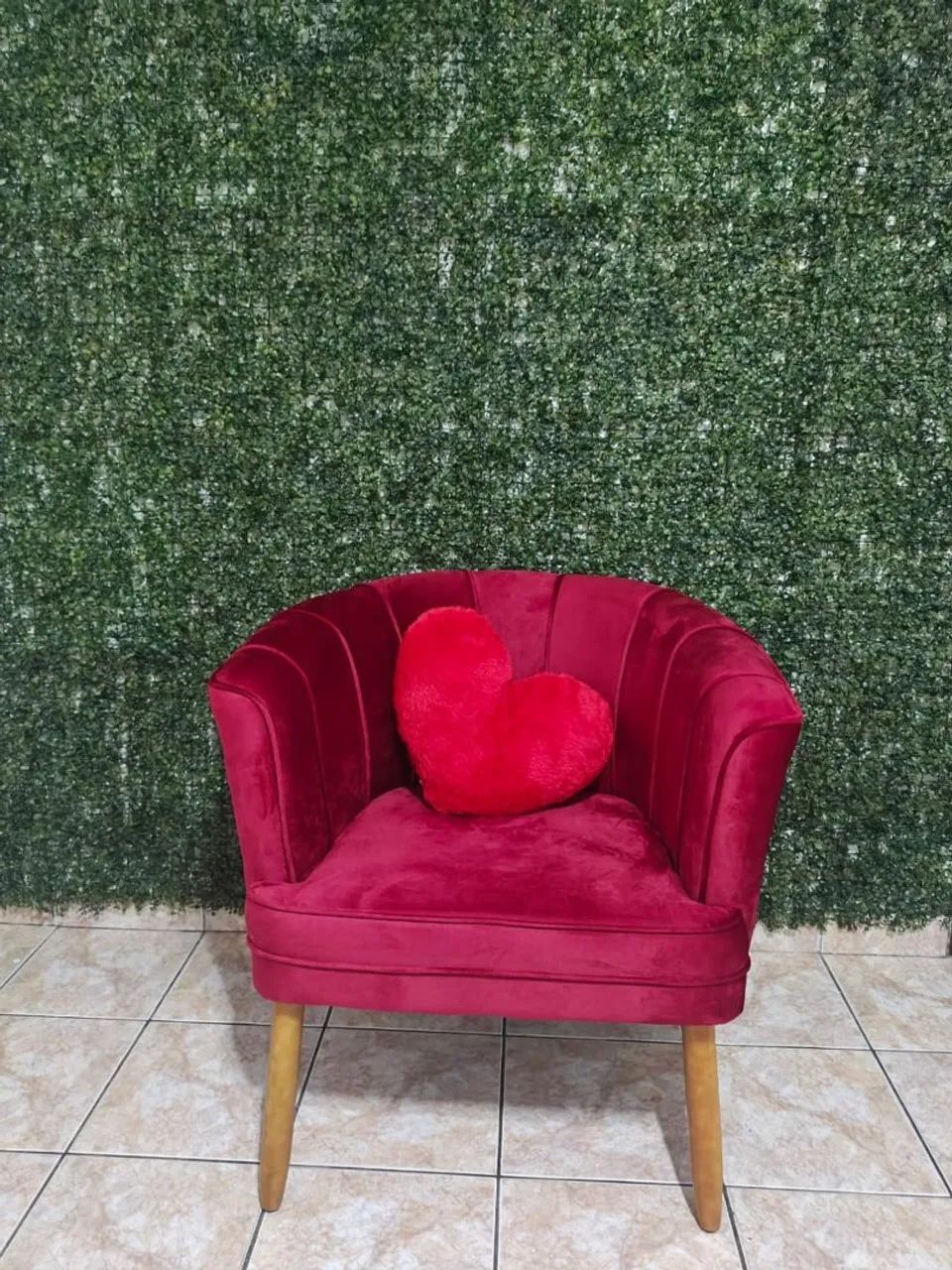 Poltrona veludo vermelho
