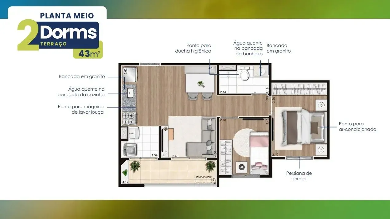 PLANTA 44m²