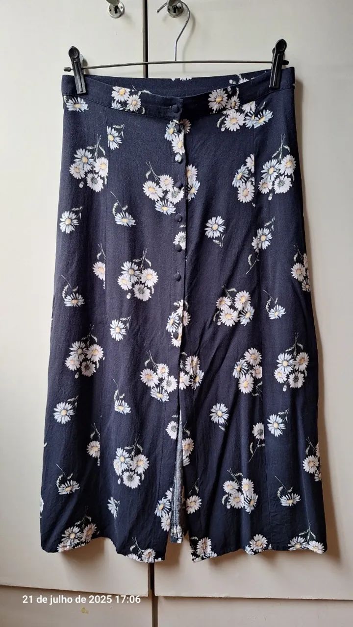Saia midi floral H&M tam 38 