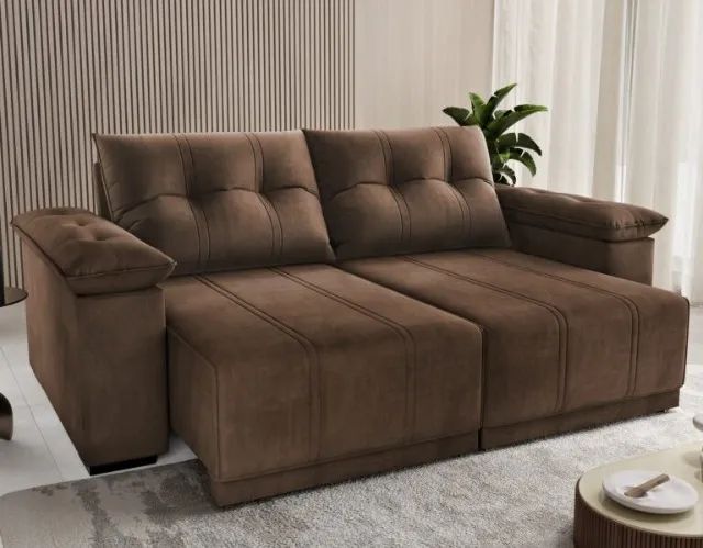 Sofá Retrátil e Reclinável Delta 2,30m   Novo - Pronta Entrega - Foto 5