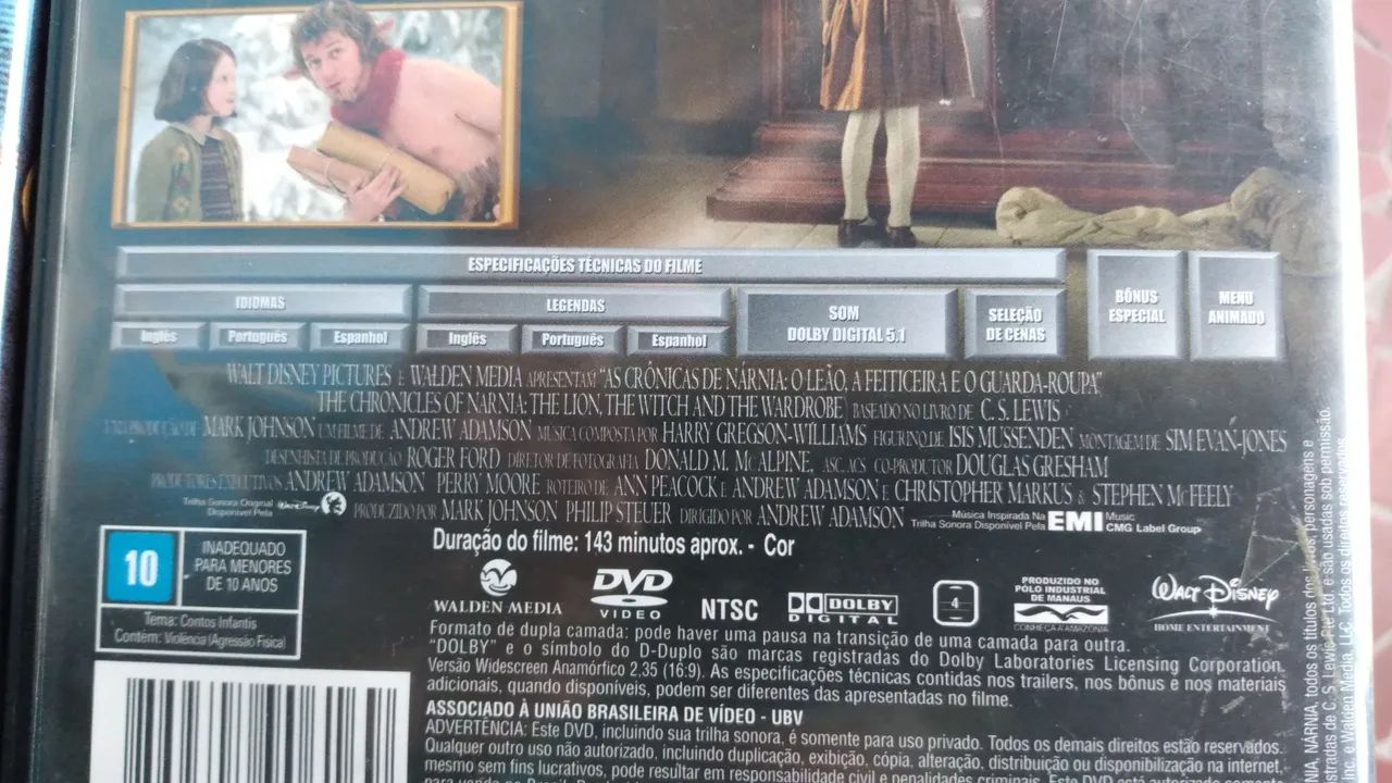 Filme DVD original Nárnia vol 1 e 2 ótimo estado.  - Foto 4