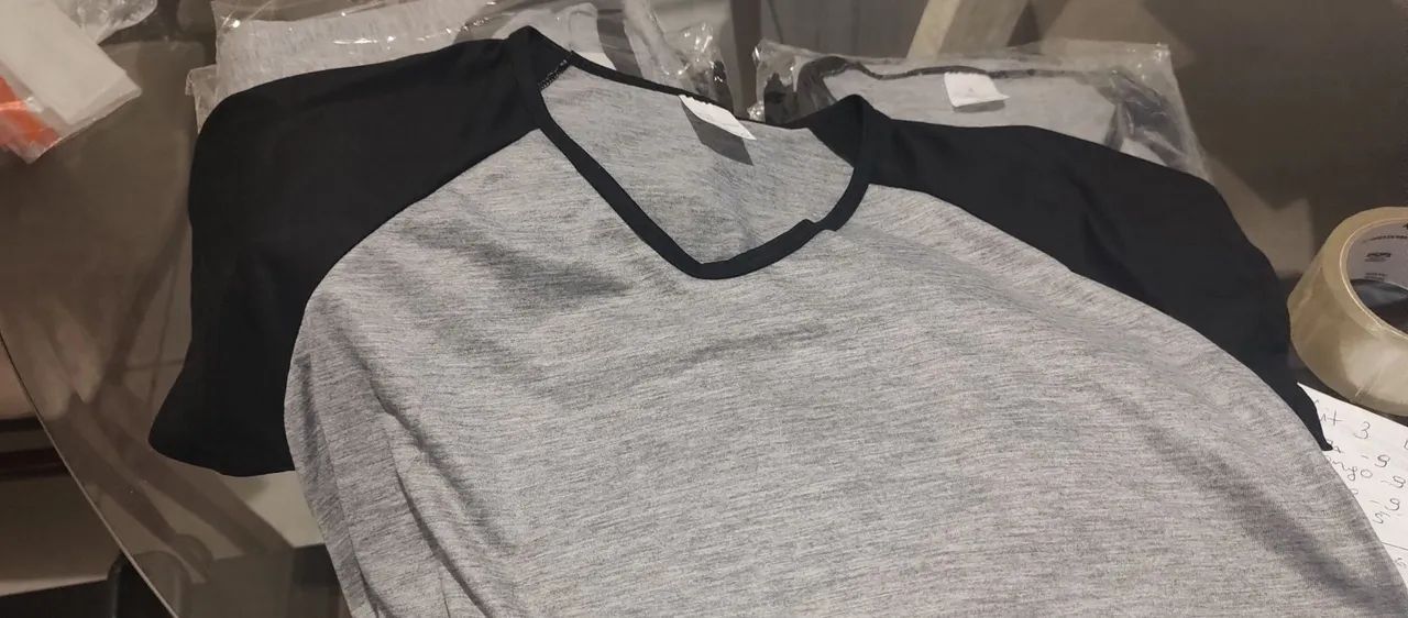 Lote camisetas Raglan para sublimação  - Foto 2