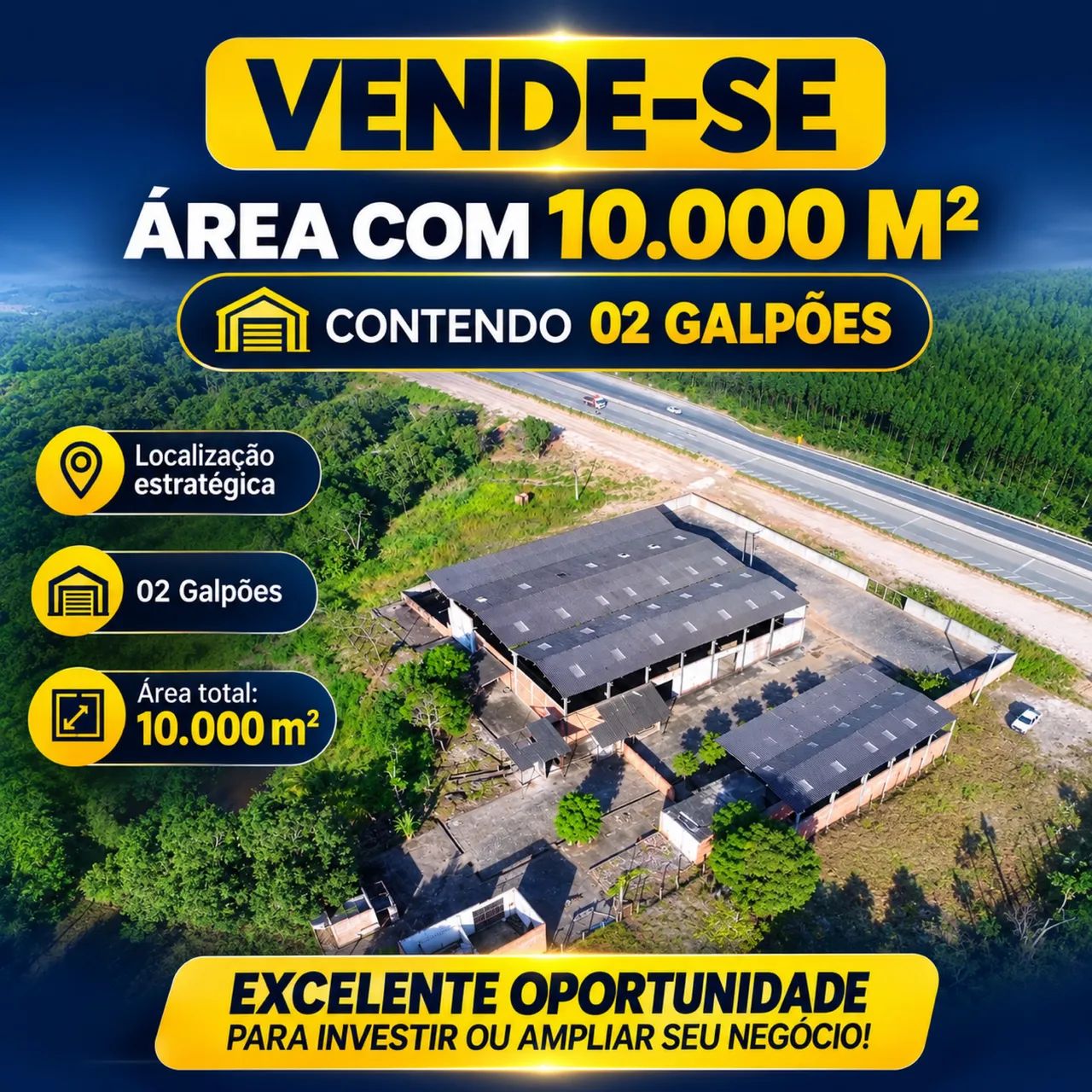 Galpão área com 10 Mil M2