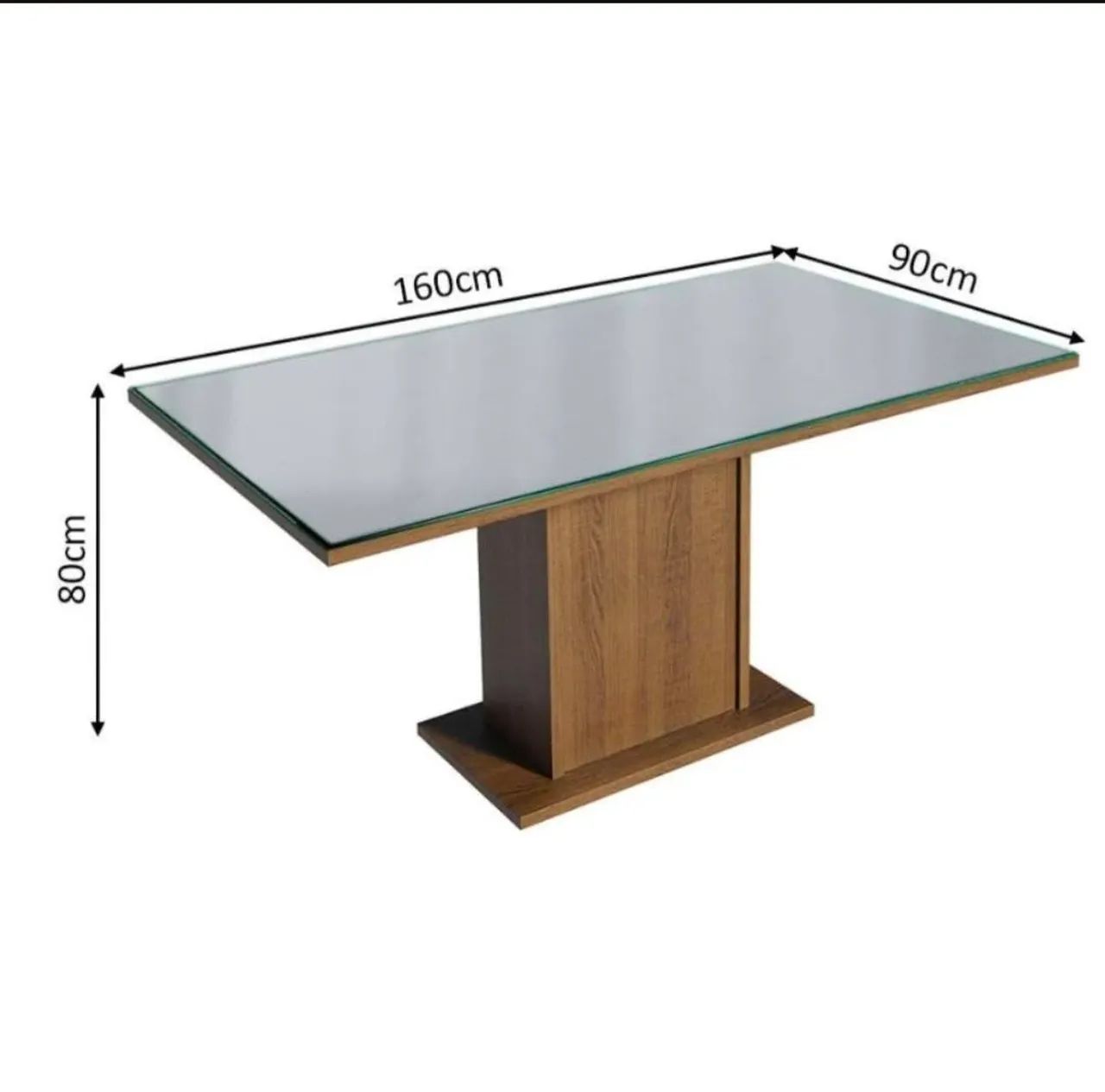 Mesa vidro temperado e mdf montada - Foto 4