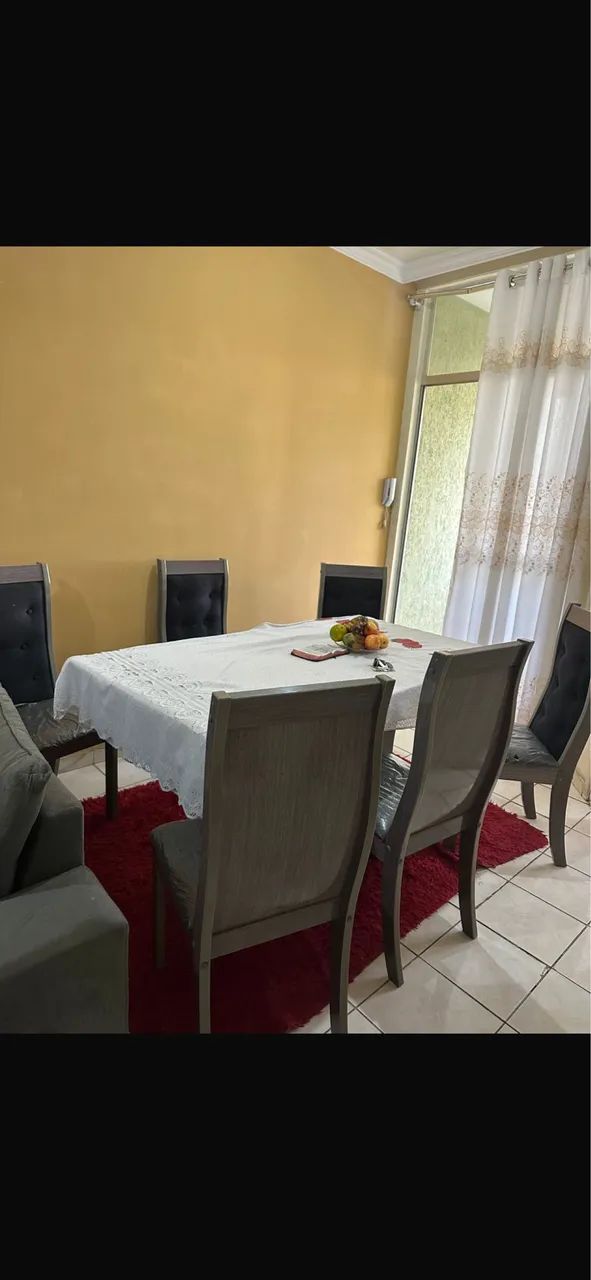 Mesa 5 lugares de vidro 